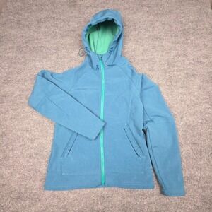 Simms Katafront Jacket Women's Small Blue Full Zip Pockets Hooded Lined *Mark